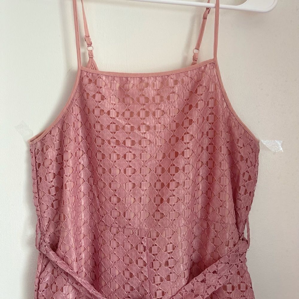LINE & DOT Sleeveless Belted Pink Jumpsuit.Sz S,M - Picture 7 of 14